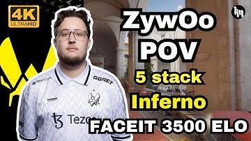 ZywOo Inferno POV 5 stack | FACEIT avg.3500 ELO | Mar 13, 2025