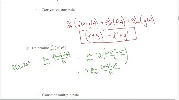 3.1 (part 1) - Derivative Rules - Sum and constant multiple rules