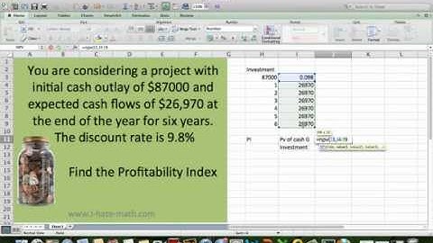Find the PI Profitability Index in Excel .mp4