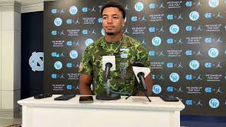 UNC Cedric Gray Pre-Clemson Press Conference