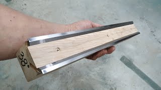 [Woodworking]Making a planer knife polishing jig/ How to Sharpen Planer Knives with Sandpaper/