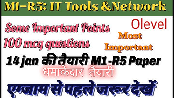 O Level/Important MCQ Question/Some Important Points/M1-R5:IT Tools & Network Basics/Arti Mam