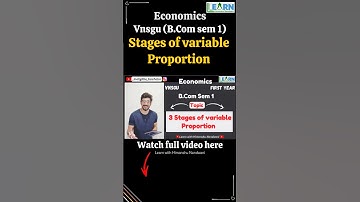 Stages of Variable Proportion | Economics | VNSGU | B.Com sem 1 | yt shorts | Himanshu Nandwani