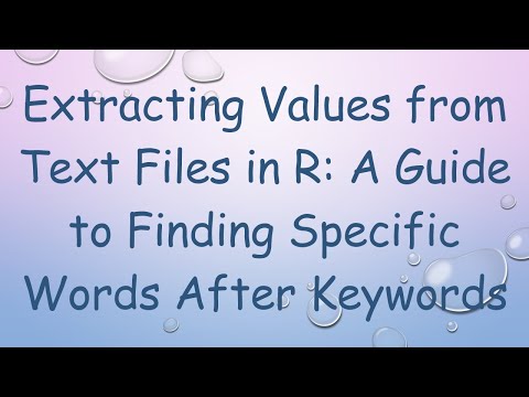 Extracting Values from
