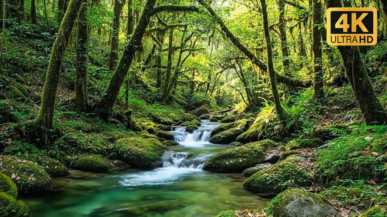 Forest River Ambience 🌿 Calming Water Flow & Bird Songs for Sleep and Stress Relief