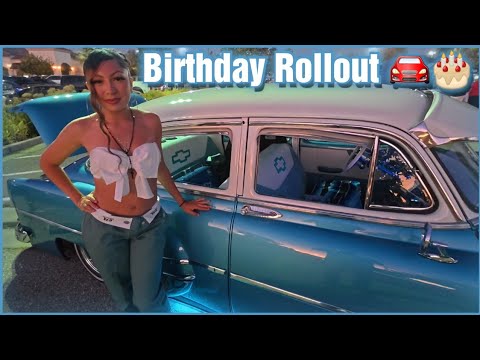 Lowriders Out For Chin Ups Birthday Cruise In Moreno Valley CA 