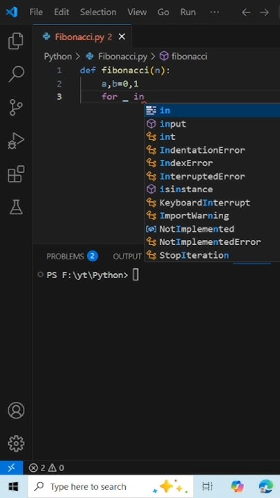 Fibonacci Series in Python | Easy Code Tutorial! #Python #Shorts # ...