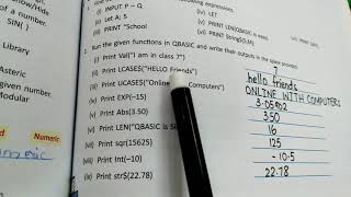 Practice of Qbasic Functions | Functions in Qbasic | Grade 7