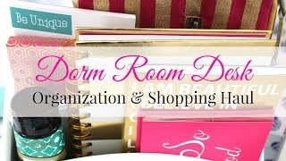 Dorm Room Desk Organization and Shopping Haul: In this video I am sharing with you my tips for organizing your dorm room desk 