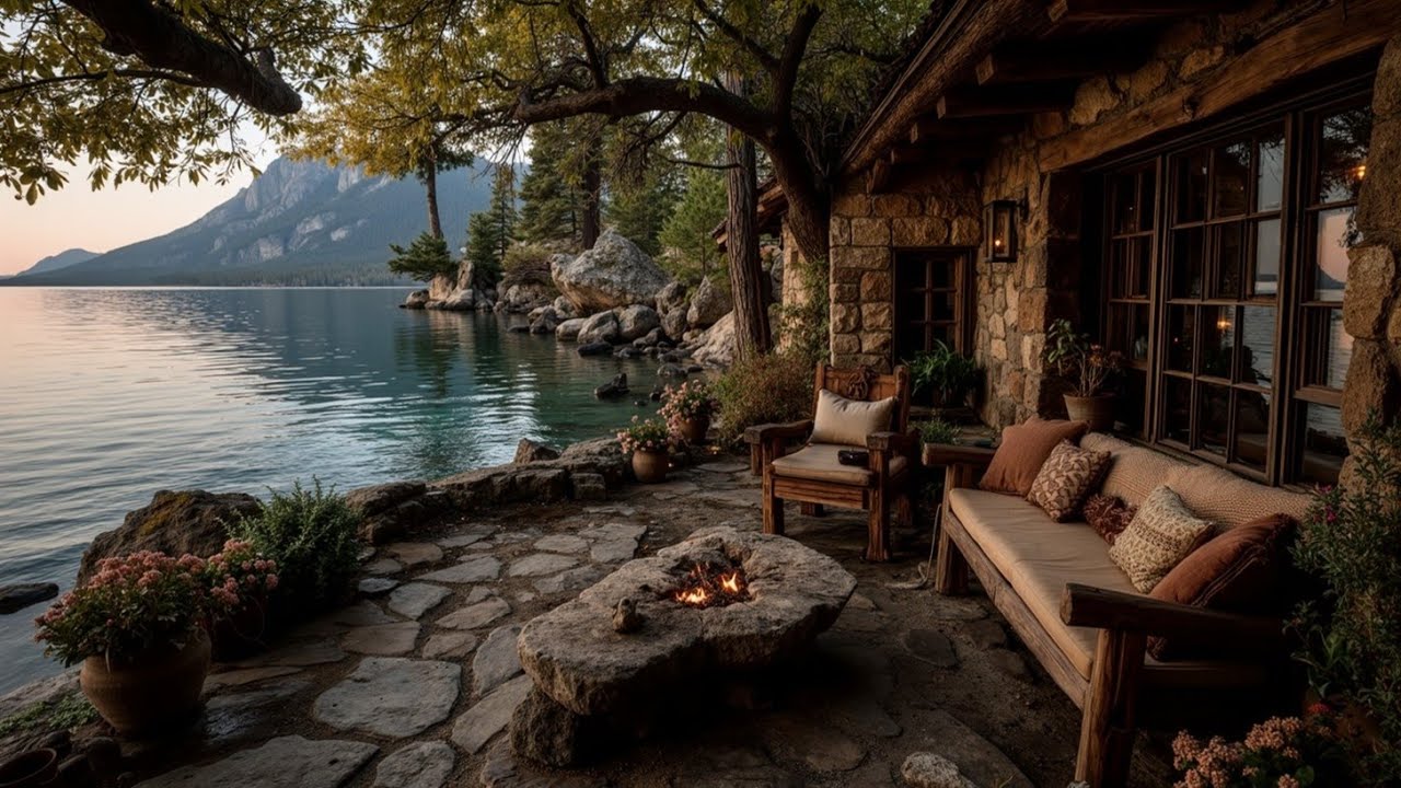 Звуки весенней природы: пение птиц и потрескивающий огонь. Для расслабления, сна и медитации.