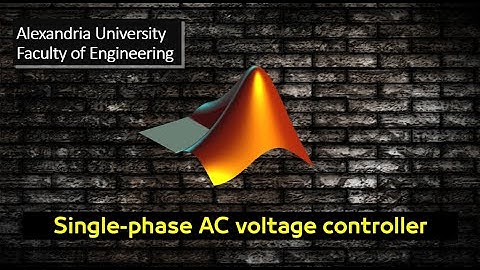 Single phase AC voltage controller