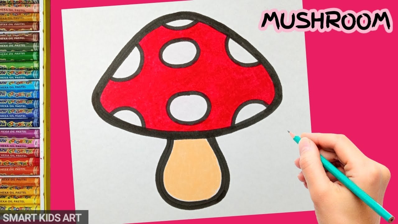 Cute Cartoon Mushroom 2 - Prints for Kids
