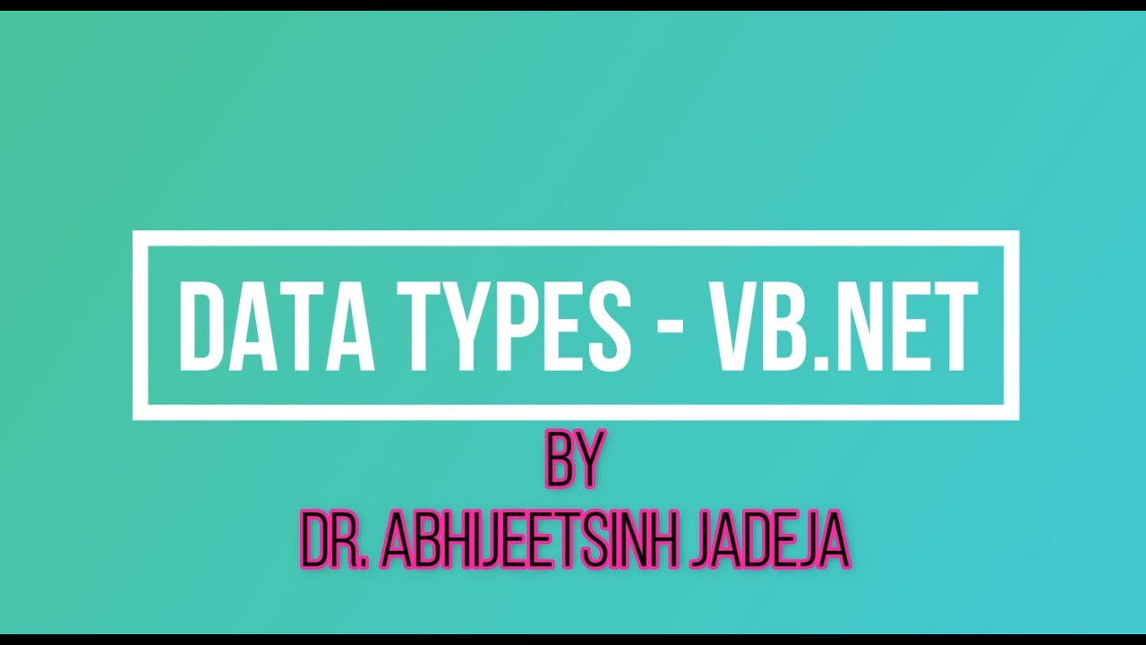 DATATYPES IN VB NET - BCA 403 - YouTube