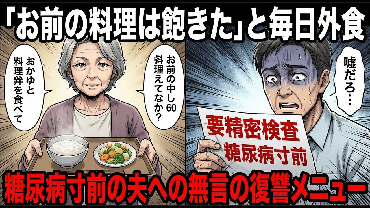 「お前の料理は飽きた」と毎日外食する夫。夫の健康診断の結果が『要精密検査』・糖尿病寸前と知った私が、食卓に出したメニュー【無言の復讐】