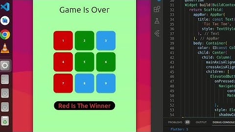 Tic Tac Toe game is Done. Created with Flutter. Tic Tac Toe android App.
