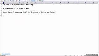 LOGIC BASED Programming  by Mr. Prakash Babu Sir