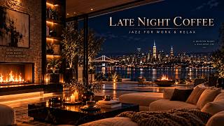 Late Night Jazz ☕ Cozy Terrace & City Views | Soft Piano for Work & Relaxation screenshot 3