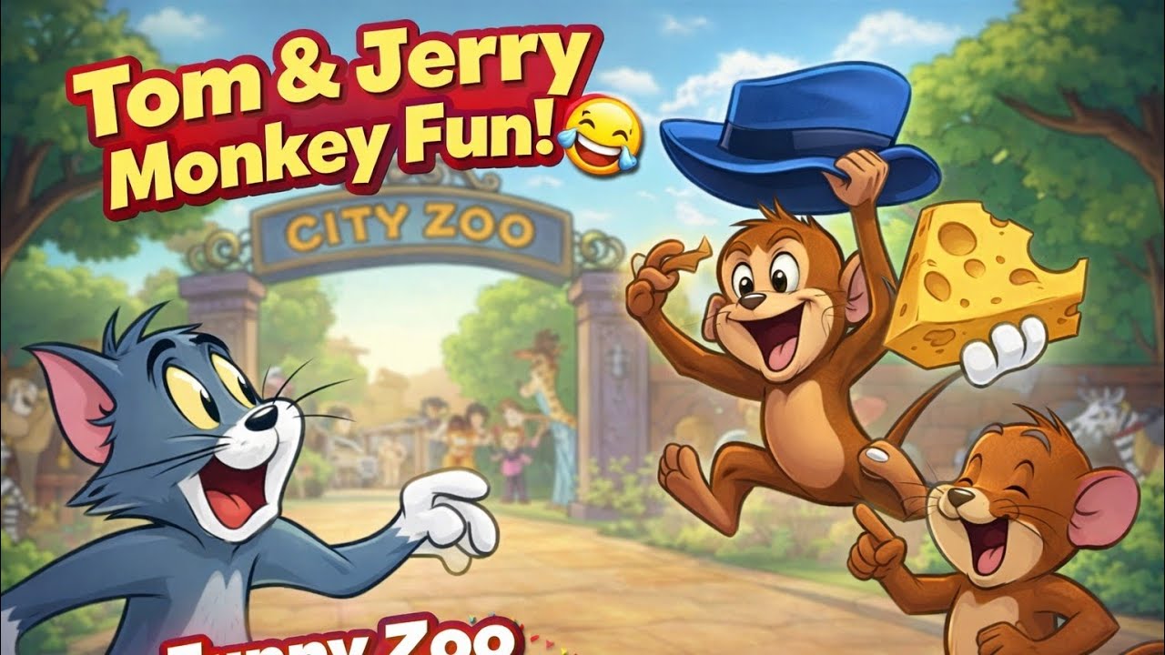 tom and jerry zoo monkey 🐒 kids cartoon poemfunny cartoon storytom and jerry funanimal cartoonkids 