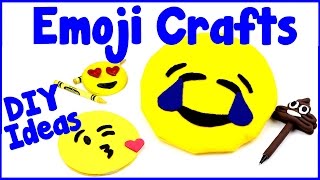 DIY Crafts: 4 Fun Emoji DIYs - School Supplies (Pens, Notebooks, Crayons, Pencil Case/Makeup Bag)