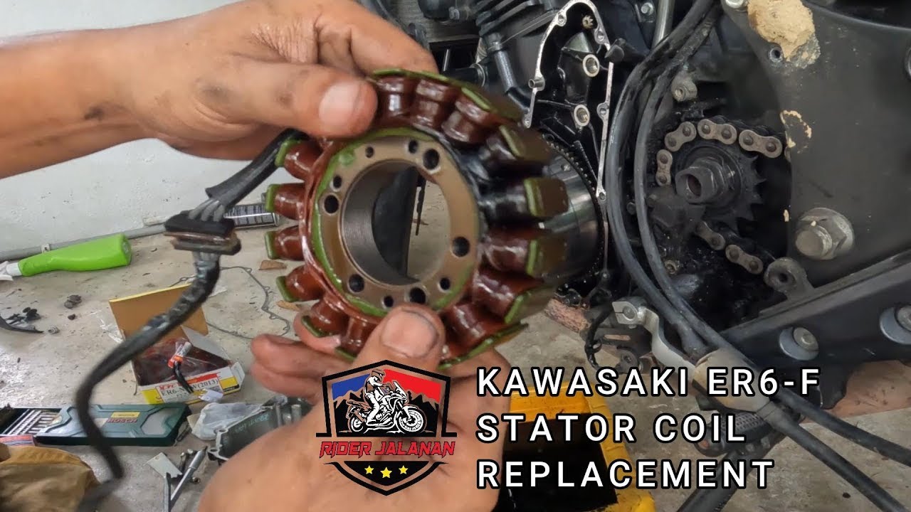 TUKAR STATOR COIL KAWASAKI ER6F / KAWASAKI ER6F STATOR COIL REPLACEMENT