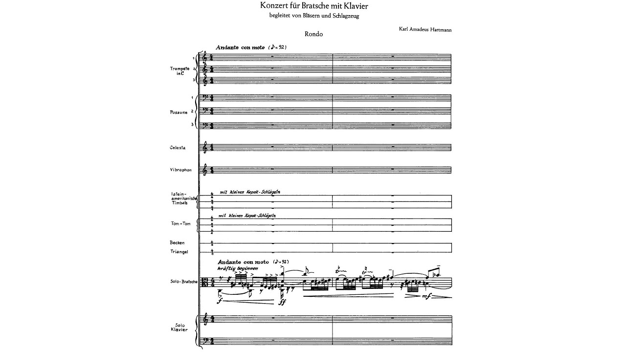 Karl Amadeus Hartmann - Concerto for Viola with Piano