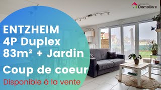 Appartement Duplex 4 pièces en rez de jardin à vendre à Entzheim aux portes de Strasbourg