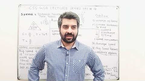 Css General Ability Lecture Series Lec 14 Speed and Average Speed
