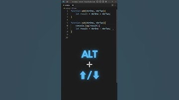 Shortcut Alt + Arrow Up/Down - Moving Lines in VS Code