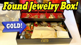 FOUND JEWELRY BOX with GOLD from the 'no show' locker I bought at the abandoned storage unit auction