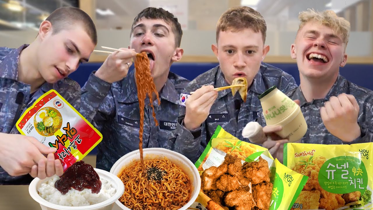 British Students go to Korean Navy Convenience Store! (ultimate boot camp reward)