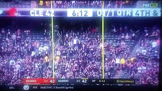 Raiders missed field goal in overtime against Browns