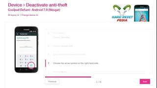 ☑️ Deactivate anti theft Coolpad Defiant