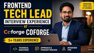 Frontend Tech Lead Interview Experience At Coforge #javascript #frontendcourse