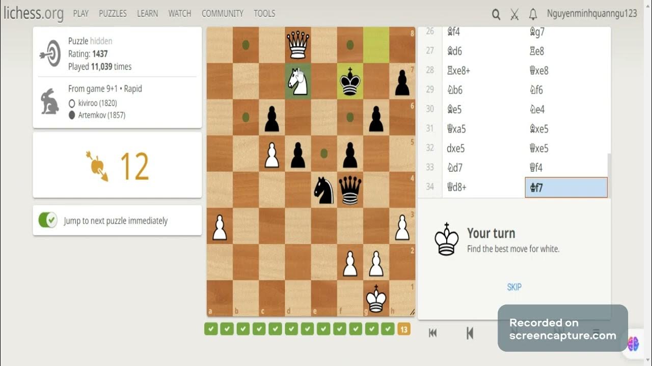 Lichess Puzzles Streak Episode 1 YouTube
