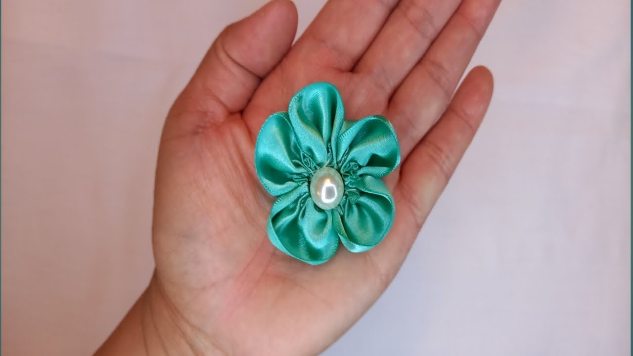 Making Ribbon Flower step by step /Ribbon Flower YouTube