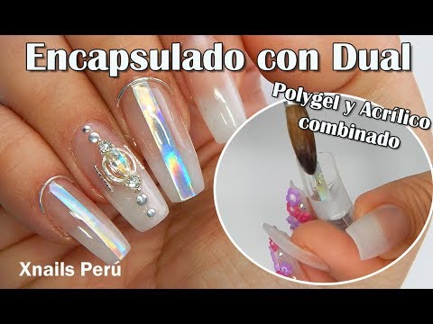 Uñas con Dual con Polygel y Acrilico combinado / Xnails Peru