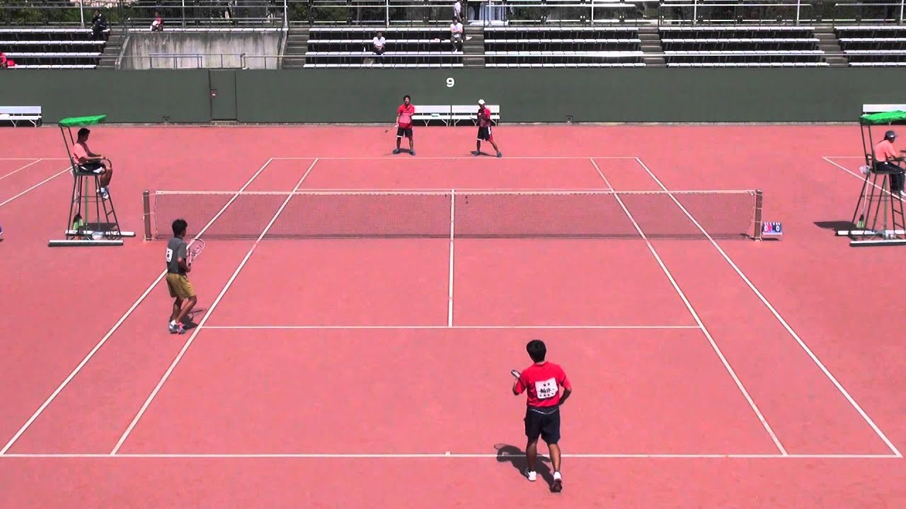 2015年 ソフトテニスJOC杯 U-20 男子ダブルス 準決勝 船水・星野 対 因・米澤