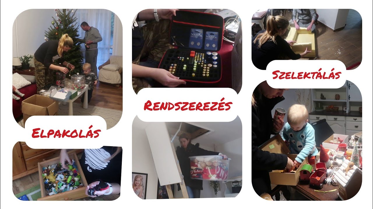 Dekoráció elpakolás, rendszerezés, szelektálás karácsony után
