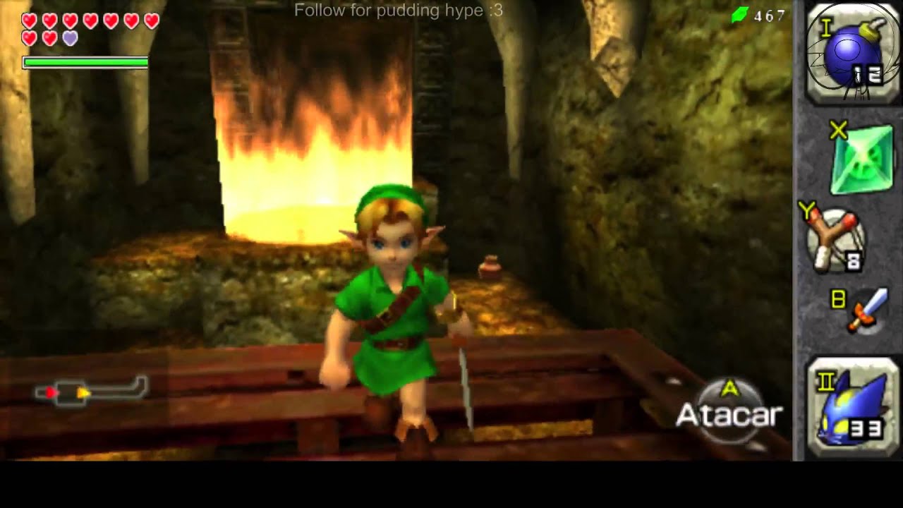Ocarina of Time 3D sling shot skip (Fire Skip Visual Cue Tutorial