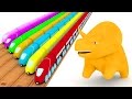 Learn colors with trains and dino the dinosaur  educational cartoon for children  toddlers 