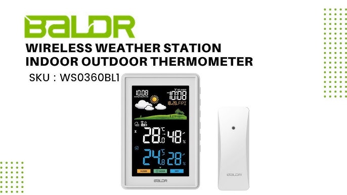 BALDR WS0341 Indoor & Outdoor Thermometer Hygrometer w/ Backlight, Wir –  BALDR Electronic