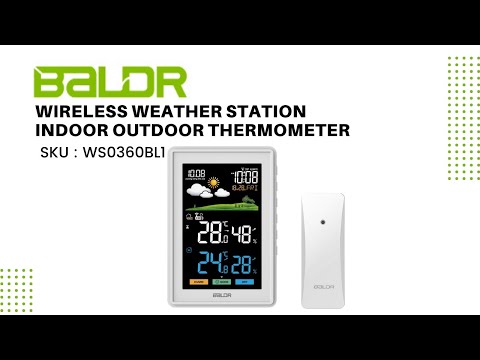 BALDR Digital Wireless Color Indoor/Outdoor Weather Station Unboxing Video (WS0360BL1)