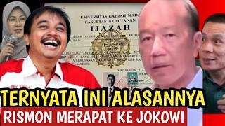 Ternyata Ini Alasan Rismon Merapat Ke Jokowi