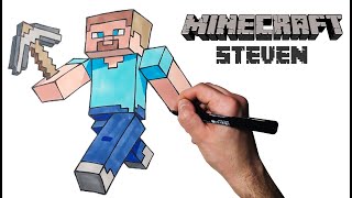 How to Draw Steve from Minecraft ⛏️ @HowtoDrawStuff