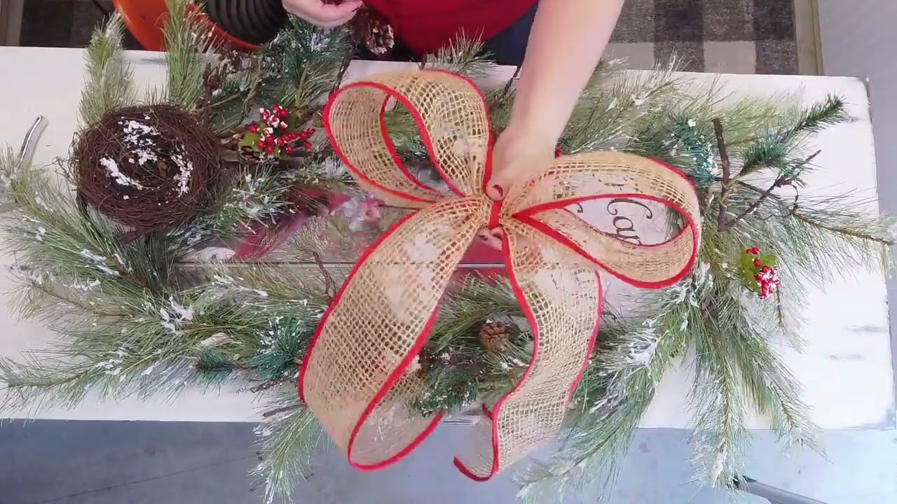 How To Make a Giant Holiday Wreath for Your Door - YouTube