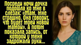 видео: Посреди ночи дочка подошла ко мне в слезах: «Мам, мне страшно… Она говорит, что будет моей новой... картинка: Посреди ночи дочка подошла ко мне в слезах: «Мам, мне страшно… Она говорит, что будет моей новой...