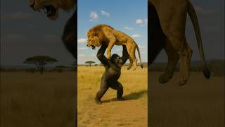 The Invincible Gorilla!#Gorilla#Lion#Wildlife #lion