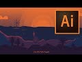 illustration landscape, Flat Design (Adobe Illustrator Tutorial)