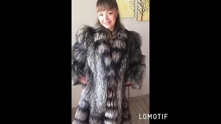 Fur coat silver fox XXXL. Fourrure luxury furs. Fursberry