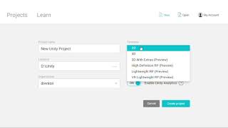How to create a Unity Project